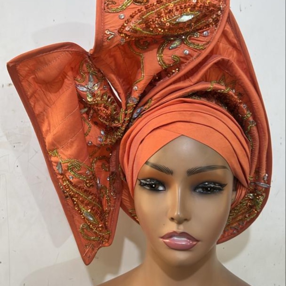 Elegant Orange Embellished Headwrap

GEL2 0326
